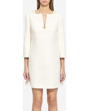 Valentino Garavani Crepe Couture Dress - White