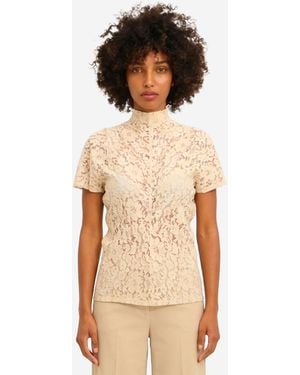 SUTTON NEW YORK Lace Top - Natural