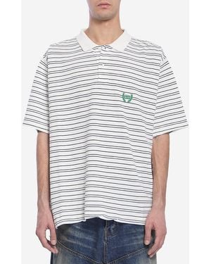 Balenciaga Polo A Righe - Bianco