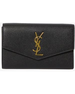 Saint Laurent Uptown Pouch With Chain - Black