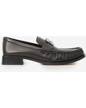 Roger Vivier Viv Rangers Leather Loafers - White