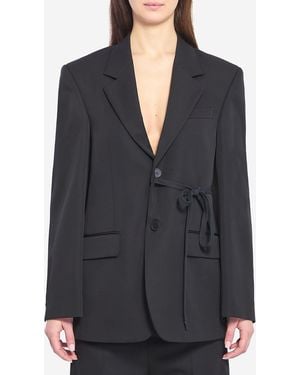 Balenciaga Tailored Wrap Jacket - Black