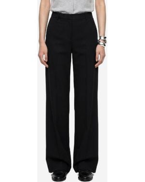 SUTTON NEW YORK Elasticwaist Satin Pants - Black