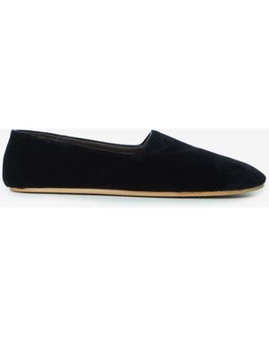 The Row Velvet Ponti Slipper - Black