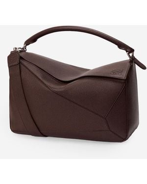 Loewe Large Chocolate Puzzle Bag - Brown