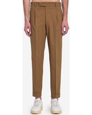 PT Torino Khaki Trousers - Natural