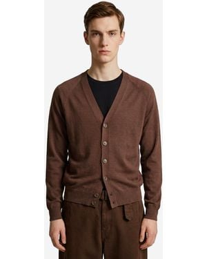 Lemaire Shitaketwisted Cardigan - Brown