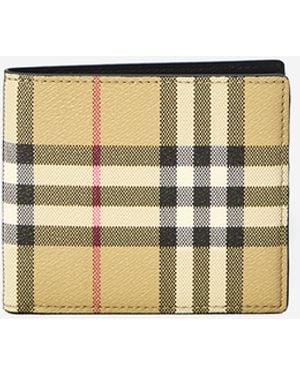 Burberry Check Book Wallet - Metallic