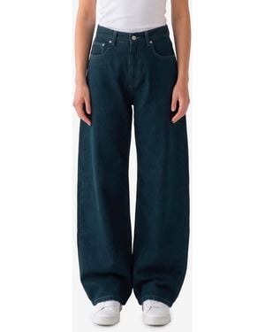 Frankie Shop Dark Wash Nick Barrel Leg Jeans - Blue
