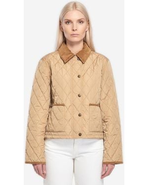 Burberry Short Quilted Country Jacket - Natural