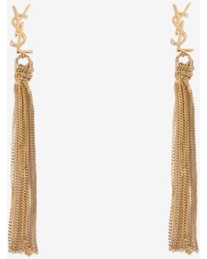 Saint Laurent Cassandre Tassel Earrings - White