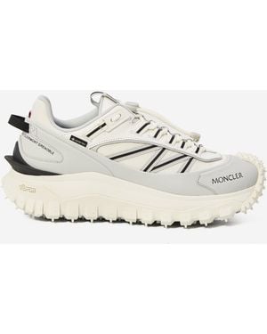 Moncler Trailgrip Gtx Leather And Ripstop Trainers - White