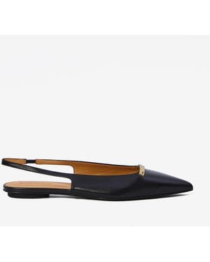 Tod's Leather Slingback Ballerinas - White