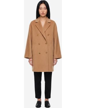 Max Mara Short Icon Rebus Coat - Natural