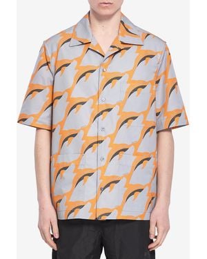 Gucci Camicia Con Stampa - Grigio