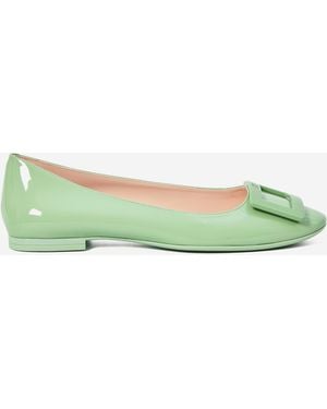 Roger Vivier Gommettine Roundy Ballerinas - Green
