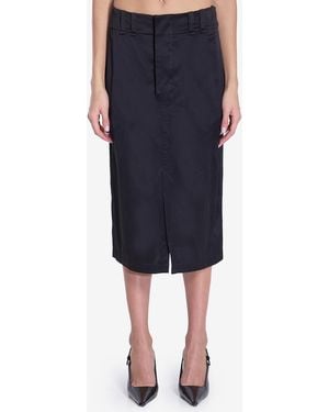 Saint Laurent Silk Skirt - Blue