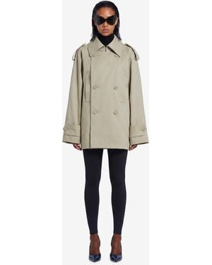 Balenciaga Light Doublebreasted Trench Coat - Natural