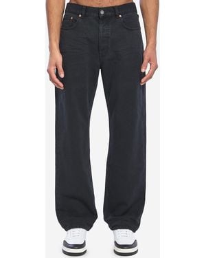 Saint Laurent Loose Straight Denim Trousers - Black
