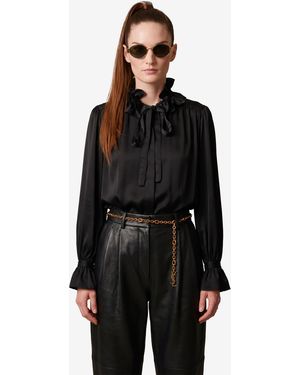 SUTTON NEW YORK Ruffled Shirt - Black