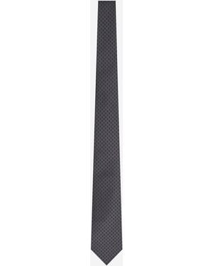 Gucci Gg Silk Jacquard Tie - White