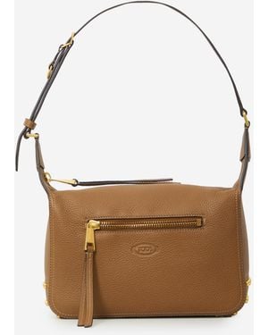 Tod's Metal Dots Mini Leather Bag - White