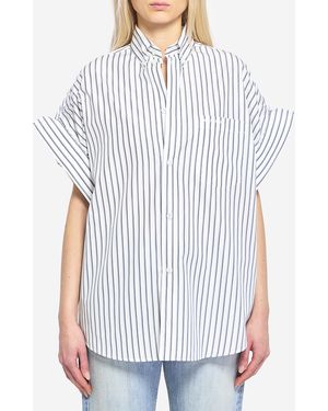 Balenciaga Shirt With Cuff Sleeves - White