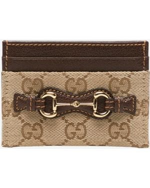 Gucci Horsebit Card Holder - Natural