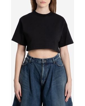 Balenciaga Cropped Tshirt - Black