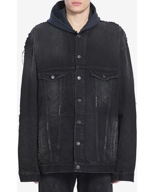 Balenciaga Oversized Layered Jacket - Black