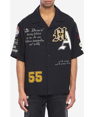 Amiri Varsity Patch Oversized Shirt - Black