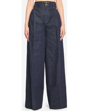Zimmermann Hypnotic Denim Pant - Blue