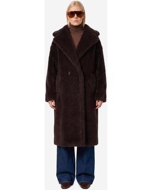 Max Mara Dark Teddy Bear Coat - Blue