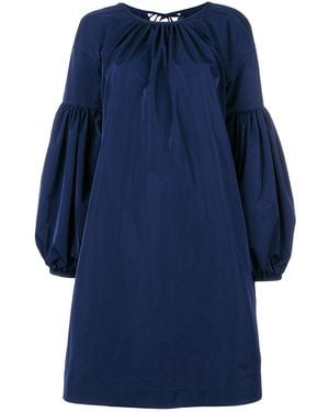 Calvin Klein Lace Detail Bishop Dress - Blue