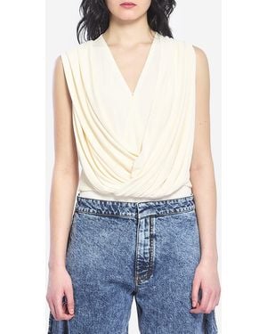 Alaïa Hooded Bodysuit - Blue
