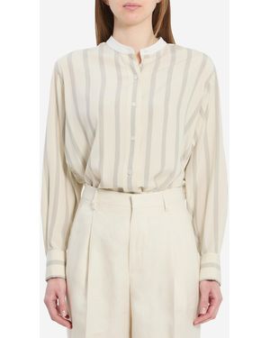 The Row Falco Striped Shirt - Natural