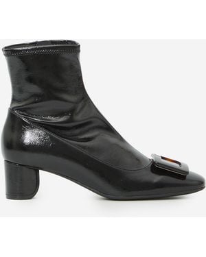 Roger Vivier Roundy Turtle Stretch Ankle Boots - Black