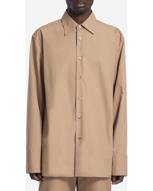 Gucci Tshirt With Embossed Logo - Natural