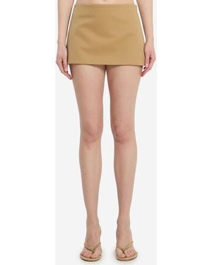 Frankie Shop Hera Mini Skirt - Natural