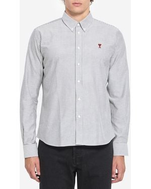Ami Paris Ami De Coeur Shirt - Gray