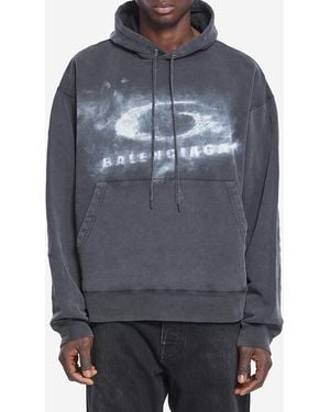 Balenciaga Washed Crayon Loop Hoodie - Grey