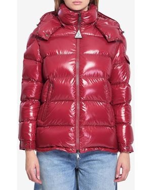 Moncler Maire Puffer Jacket With Hood - Red