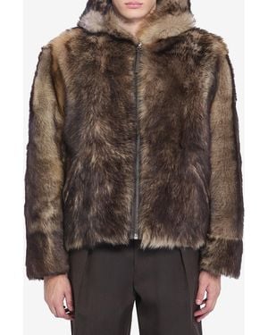 Yves Salomon Lamb Fur Jacket - Brown