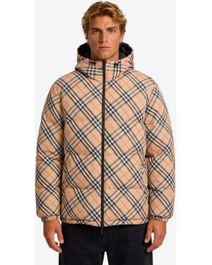 Burberry Piumino Reversibile Snowdonia Check - Neutro