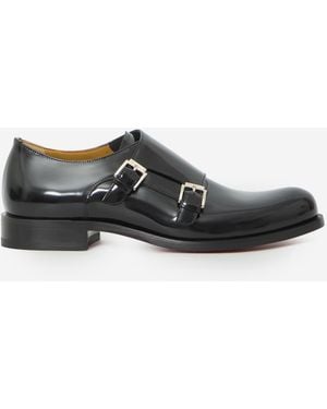Christian Louboutin Moustachou Monk Laceup Shoes - White