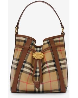 Burberry Mini Check Bucket Bag - Metallic