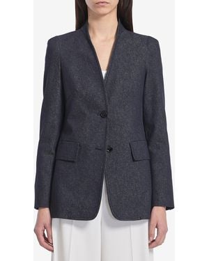 Max Mara Blazer Slim Monopetto - Blu