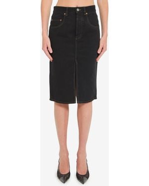 Saint Laurent Deep Sea Baggy Pencil Skirt - Black