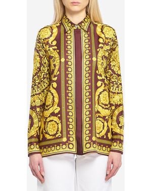 Versace Baroque Heritage Print Shirt - Yellow