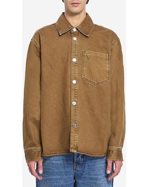 Ami Paris Cotton Overshirt - Brown